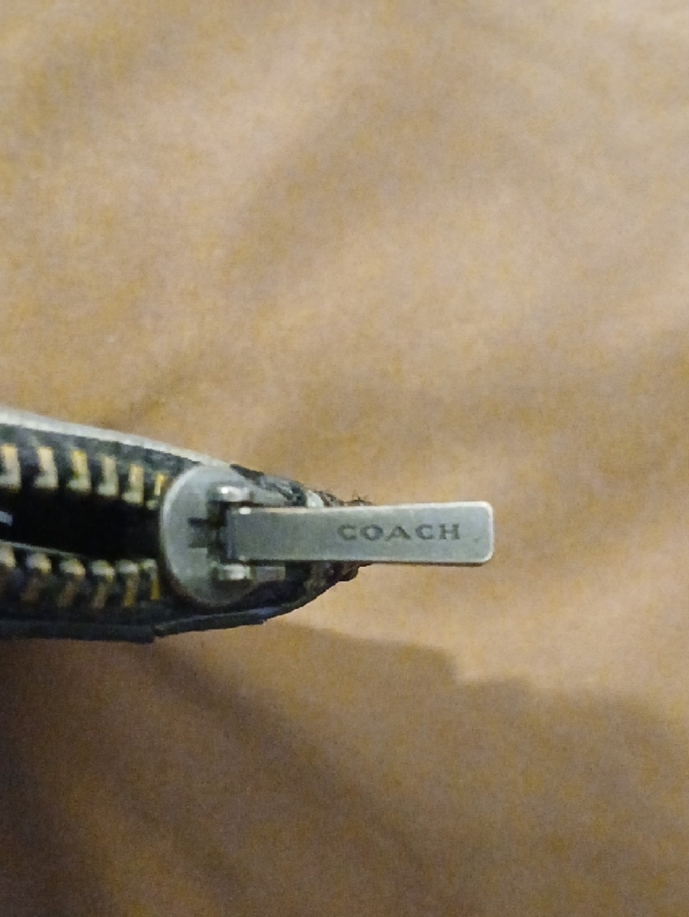 COACH Leather Zip Wallet with Card Slots - Black - Picture 4 of 7